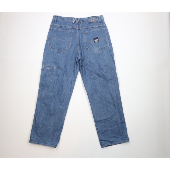 Vintage 90s Marithe Francois Girbaud Mens 36x31 Faded Baggy Wide Leg Denim Jeans - Picture 11 of 16